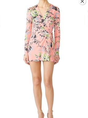 Diane von Furstenberg (DVF) Celeste Silk Wrap Romper size 4 NWOT